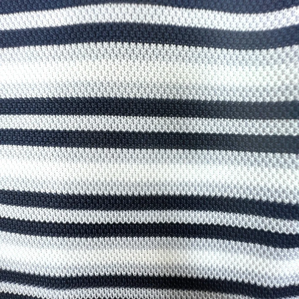 Nike Dri-FIT Polo Shirt Mens XXL Blue White Striped Short Sleeve Golf Top Casual